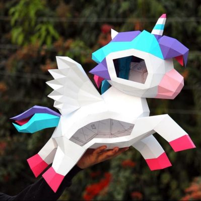 Mô Hình Giấy 3D Unicorn